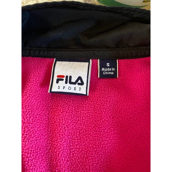 Fila Pink Fleece Sport Zip Up Jacket Womens S - Picture 4 of 8